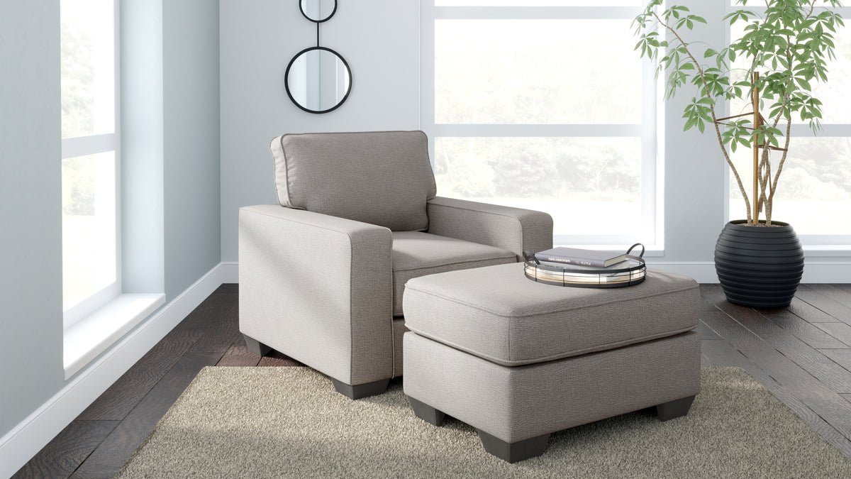 Best Furniture Outlet - Ashley Furniture - Greaves Chair and Ottoman - Chair and Ottoman - 55104U4