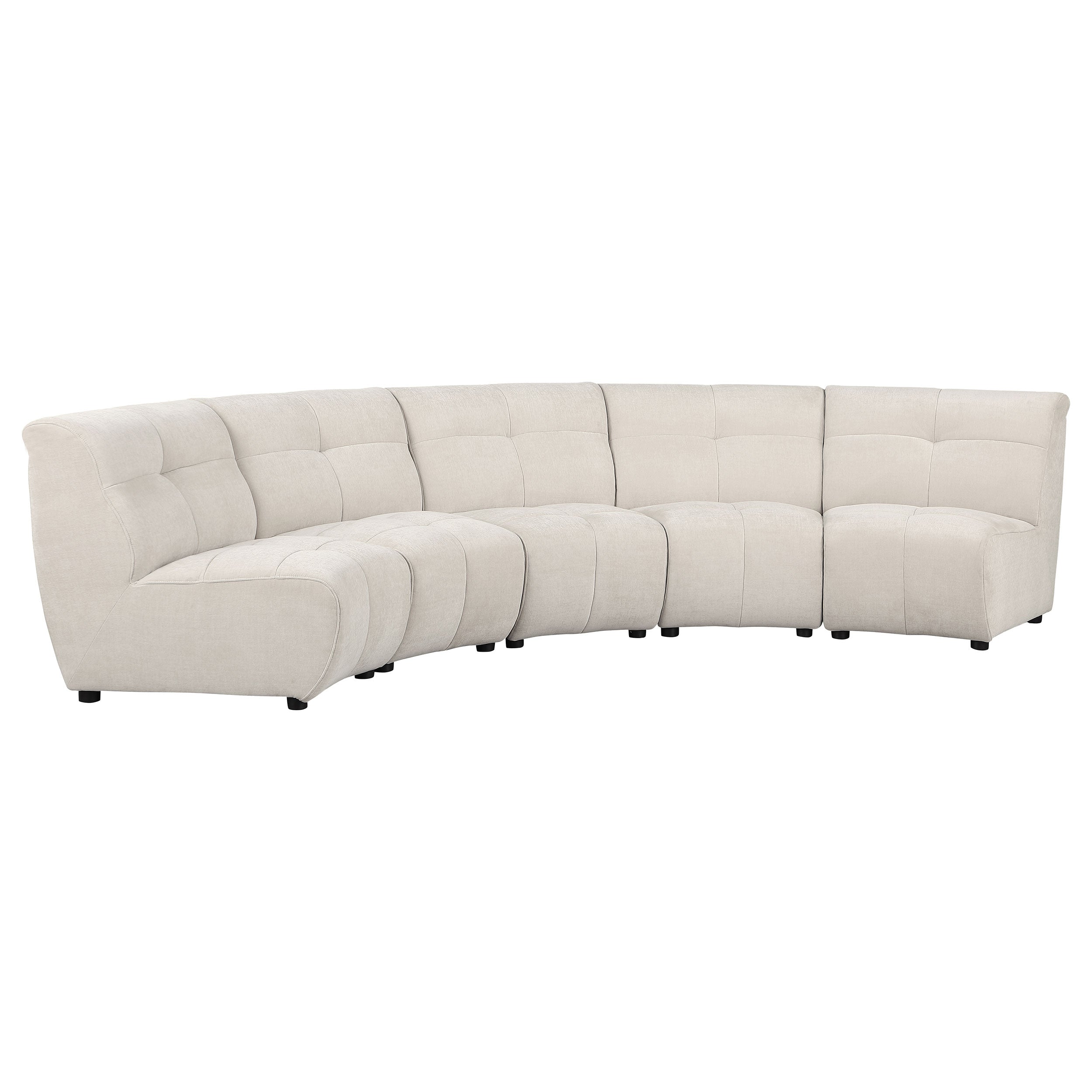 Best Furniture Outlet - Coaster - Charlotte 5-piece Upholstered Modular Sectional Sofa Ivory - 551300-S5