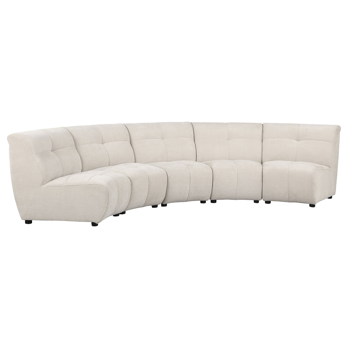 Best Furniture Outlet - Coaster - Charlotte 5-piece Upholstered Modular Sectional Sofa Ivory - 551300-S5