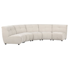 Best Furniture Outlet - Coaster - Charlotte 5-piece Upholstered Modular Sectional Sofa Ivory - 551300-S5
