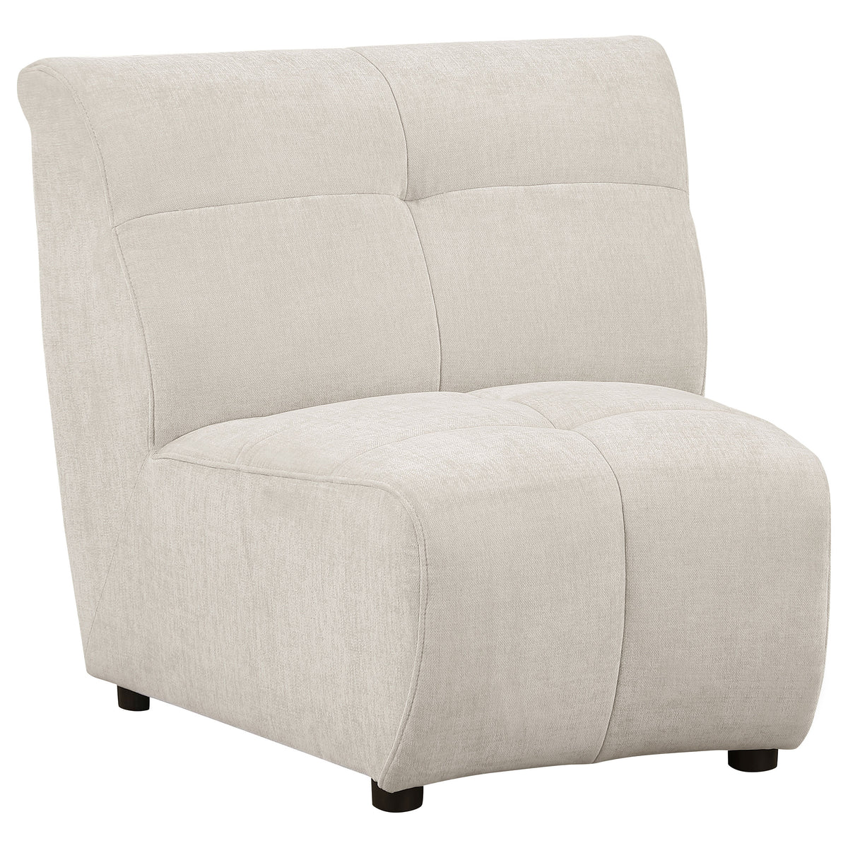 Best Furniture Outlet - Coaster - Charlotte Upholstered Curved Armless Chair Ivory - 551300AC
