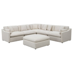 Best Furniture Outlet - Coaster - Hobson 6-piece Upholstered Modular Sectional Sofa Ivory - 551451-SET