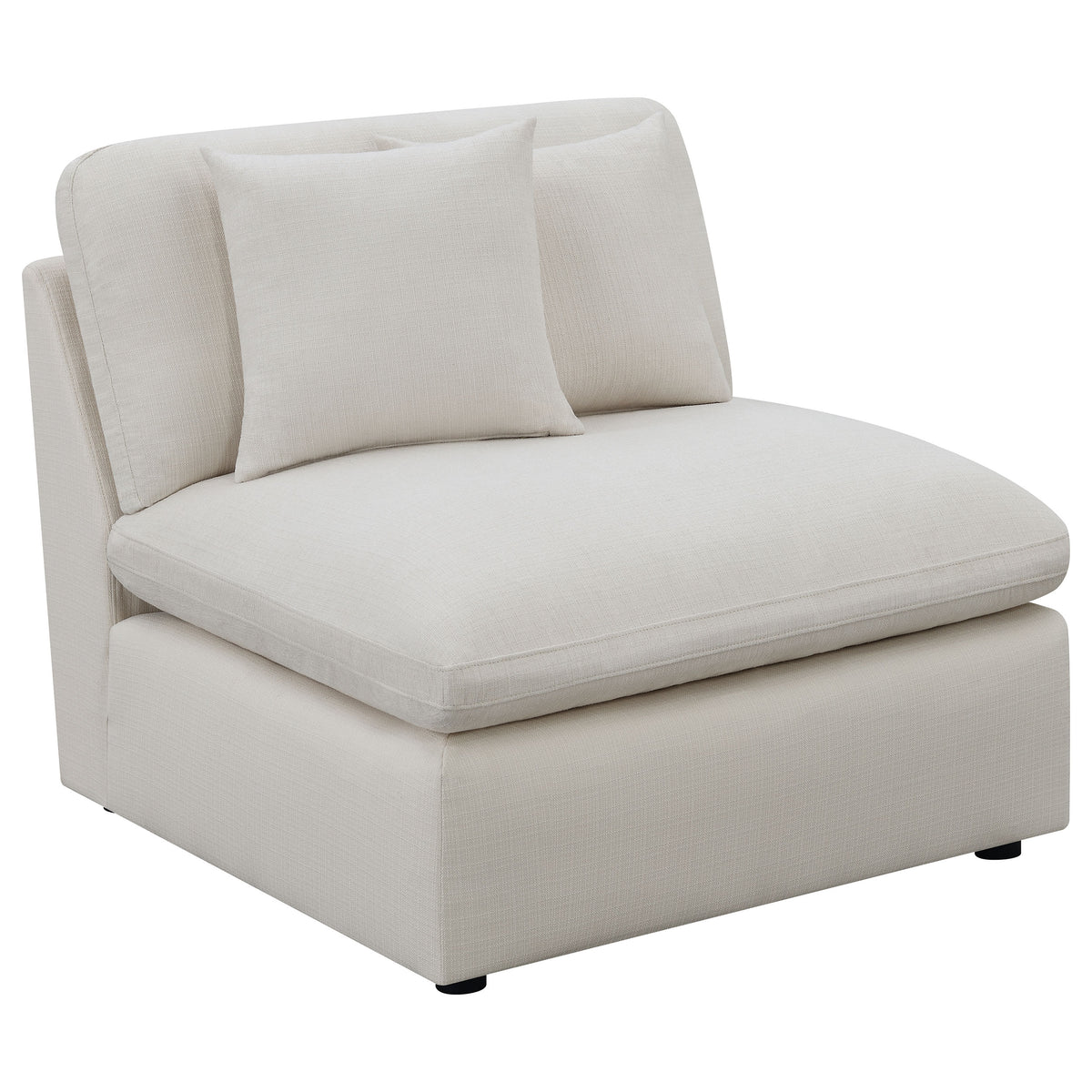 Best Furniture Outlet - Coaster - Hobson Upholstered Armless Chair Ivory - 551451