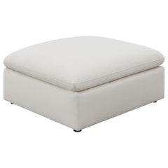 Best Furniture Outlet - Coaster - Hobson Square Upholstered Ottoman Ivory - 551453