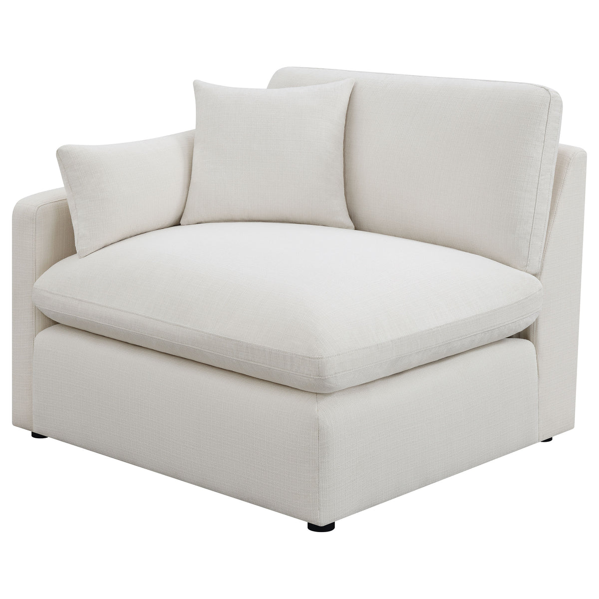Best Furniture Outlet - Coaster - Hobson Upholstered LAF Chair Ivory - 551454LAF