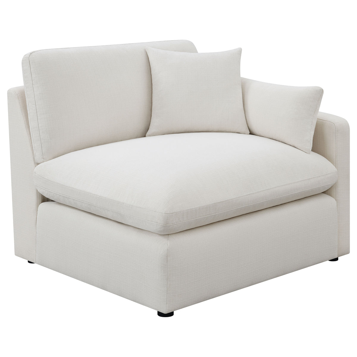 Best Furniture Outlet - Coaster - Hobson Upholstered RAF Chair Ivory - 551454RAF