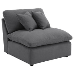 Best Furniture Outlet - Coaster - Hobson Upholstered Armless Chair Charcoal - 551455