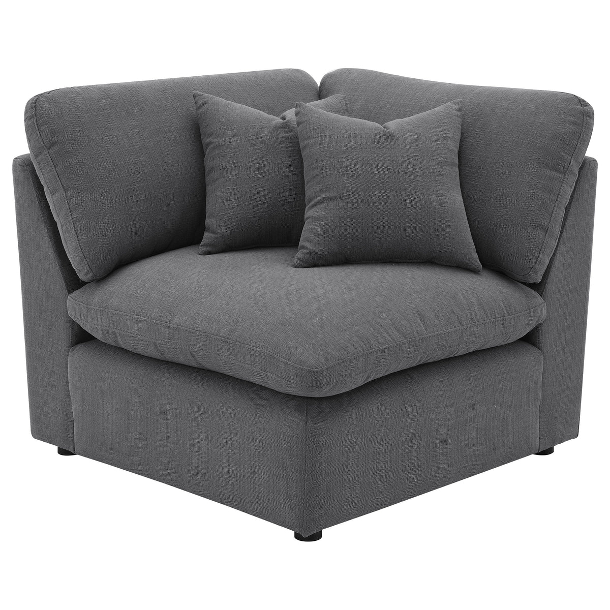 Best Furniture Outlet - Coaster - Hobson Upholstered Corner Charcoal - 551456