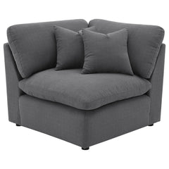 Best Furniture Outlet - Coaster - Hobson Upholstered Corner Charcoal - 551456