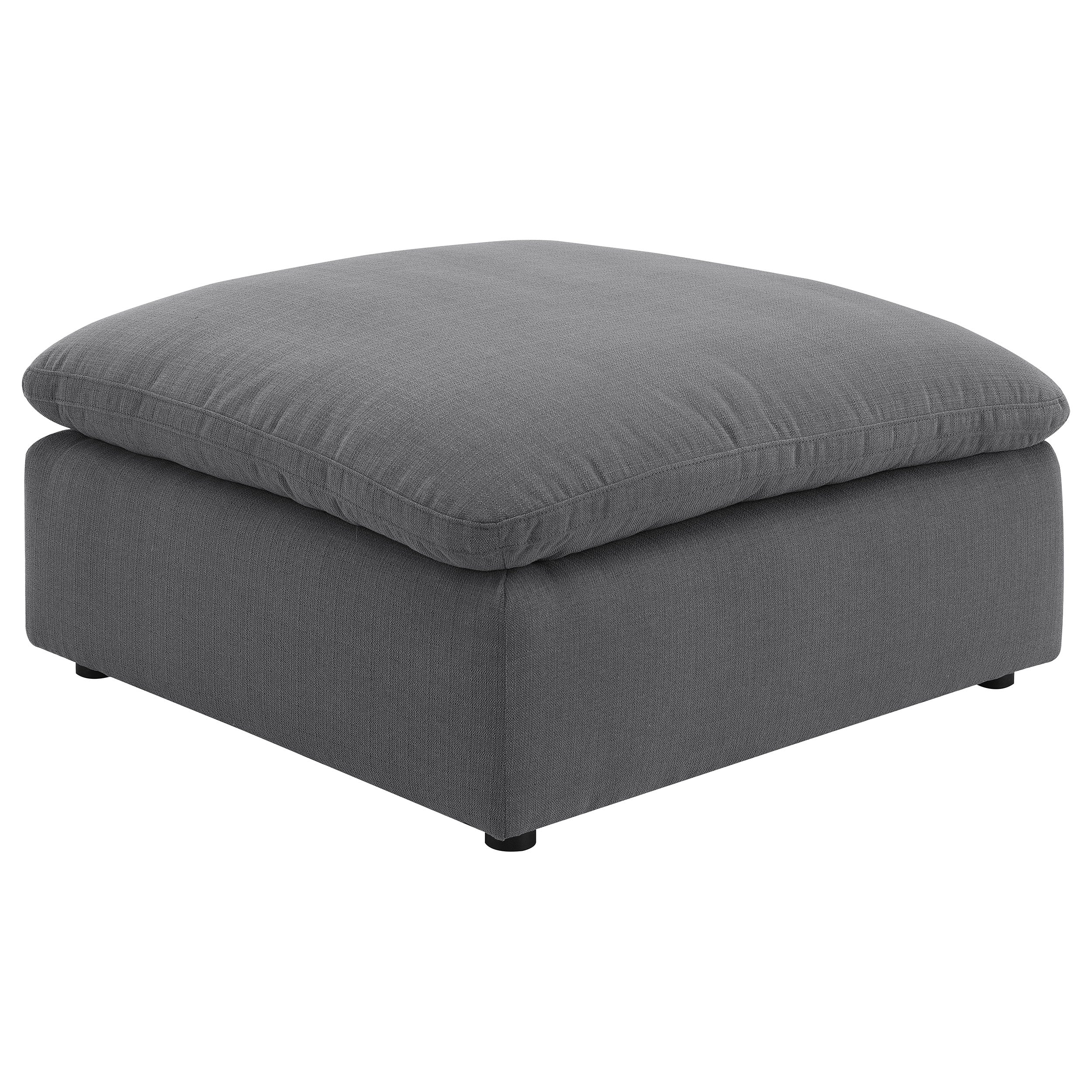 Best Furniture Outlet - Coaster - Hobson Square Upholstered Ottoman Charcoal - 551457