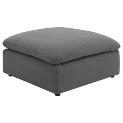 Best Furniture Outlet - Coaster - Hobson Square Upholstered Ottoman Charcoal - 551457