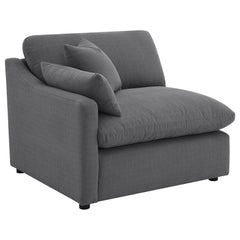 Best Furniture Outlet - Coaster - Hobson Upholstered LAF Chair Charcoal - 551458LAF