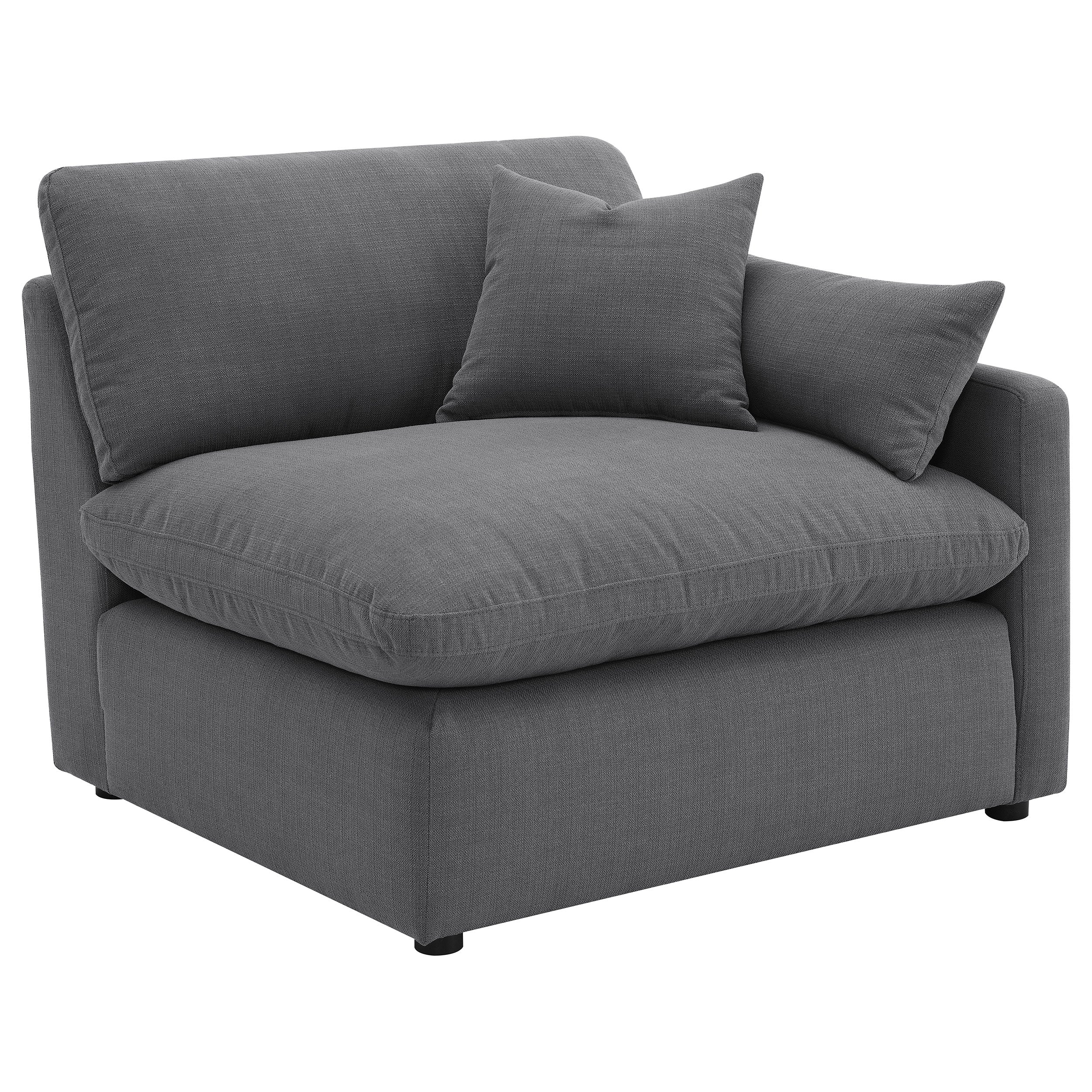 Best Furniture Outlet - Coaster - Hobson Upholstered RAF Chair Charcoal - 551458RAF