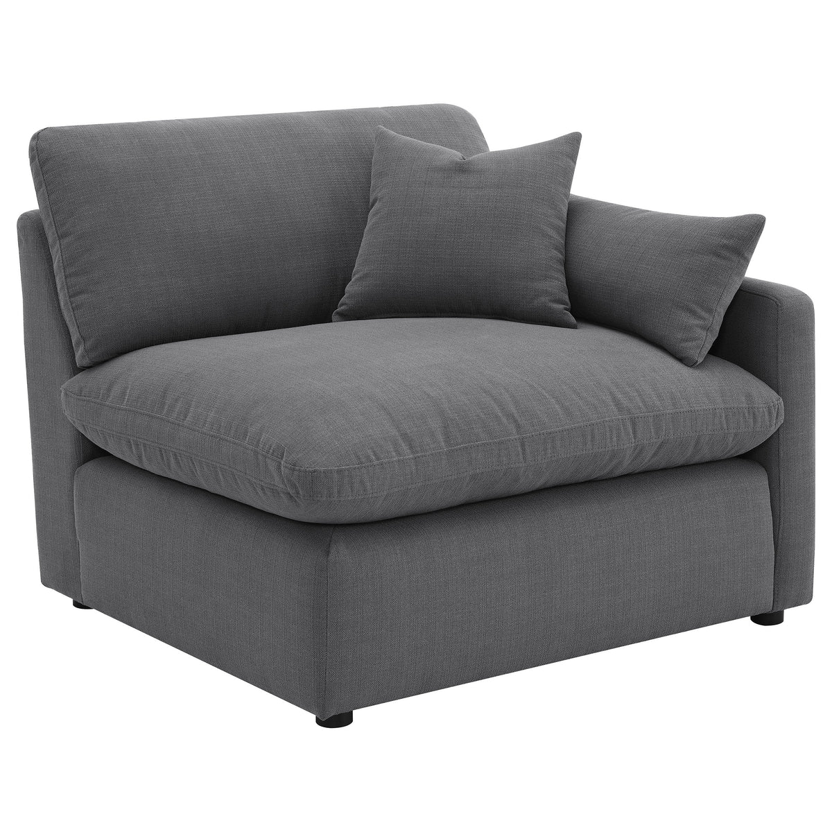 Best Furniture Outlet - Coaster - Hobson Upholstered RAF Chair Charcoal - 551458RAF
