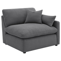 Best Furniture Outlet - Coaster - Hobson Upholstered RAF Chair Charcoal - 551458RAF