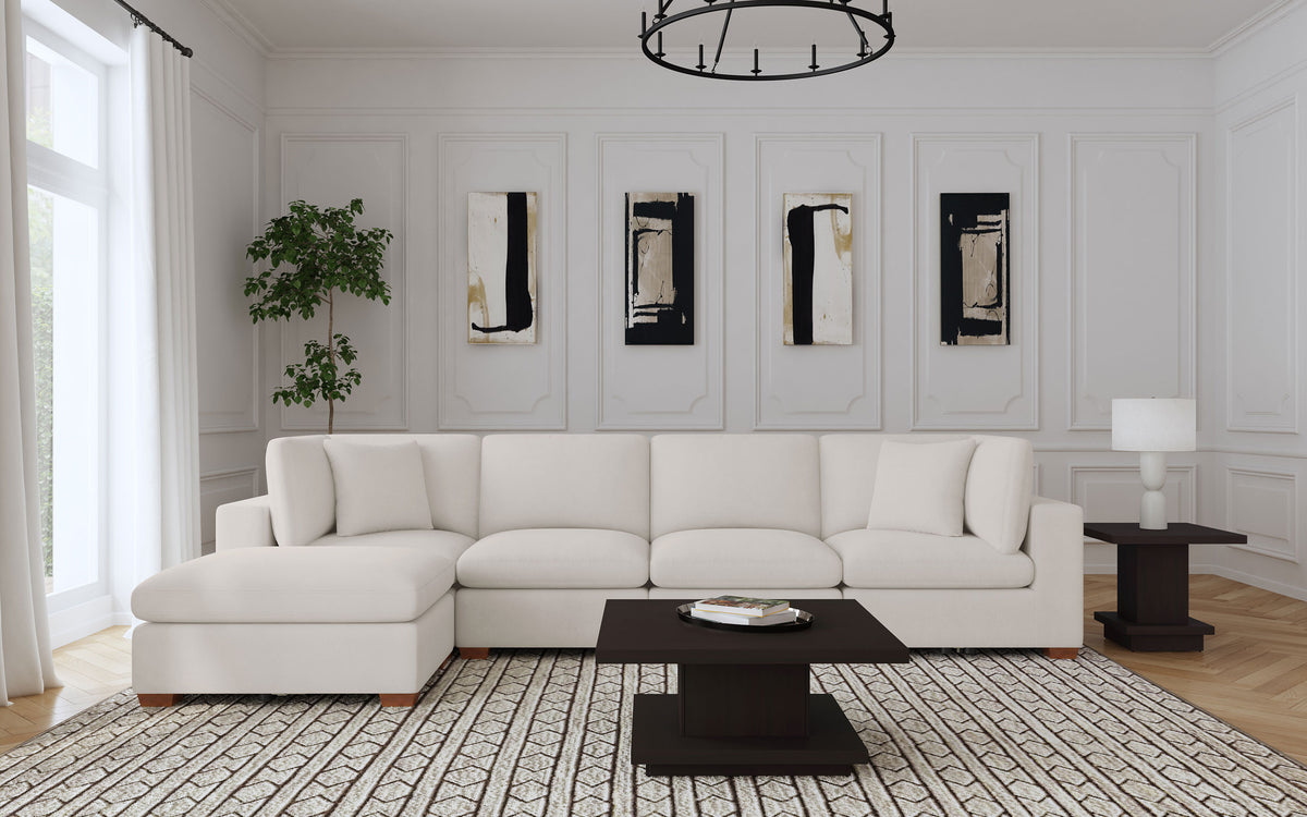 Best Furniture Outlet - Coaster - Lakeview 5-piece Upholstered Modular Sectional Sofa Ivory - 551461-SETB