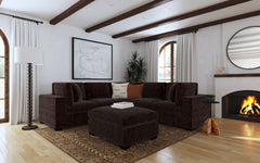 Best Furniture Outlet - Coaster - Lakeview 6-piece Upholstered Modular Sectional Chocolate - 551464-SETA