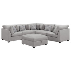 Best Furniture Outlet - Coaster - Cambria 6-piece Upholstered Modular Sectional Sofa Grey - 551511-S6B