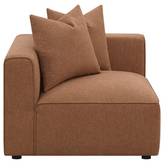 Best Furniture Outlet - Coaster - Jennifer Upholstered Corner Chair Terracotta - 551592