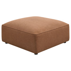 Best Furniture Outlet - Coaster - Jennifer Square Upholstered Ottoman Terracotta - 551593