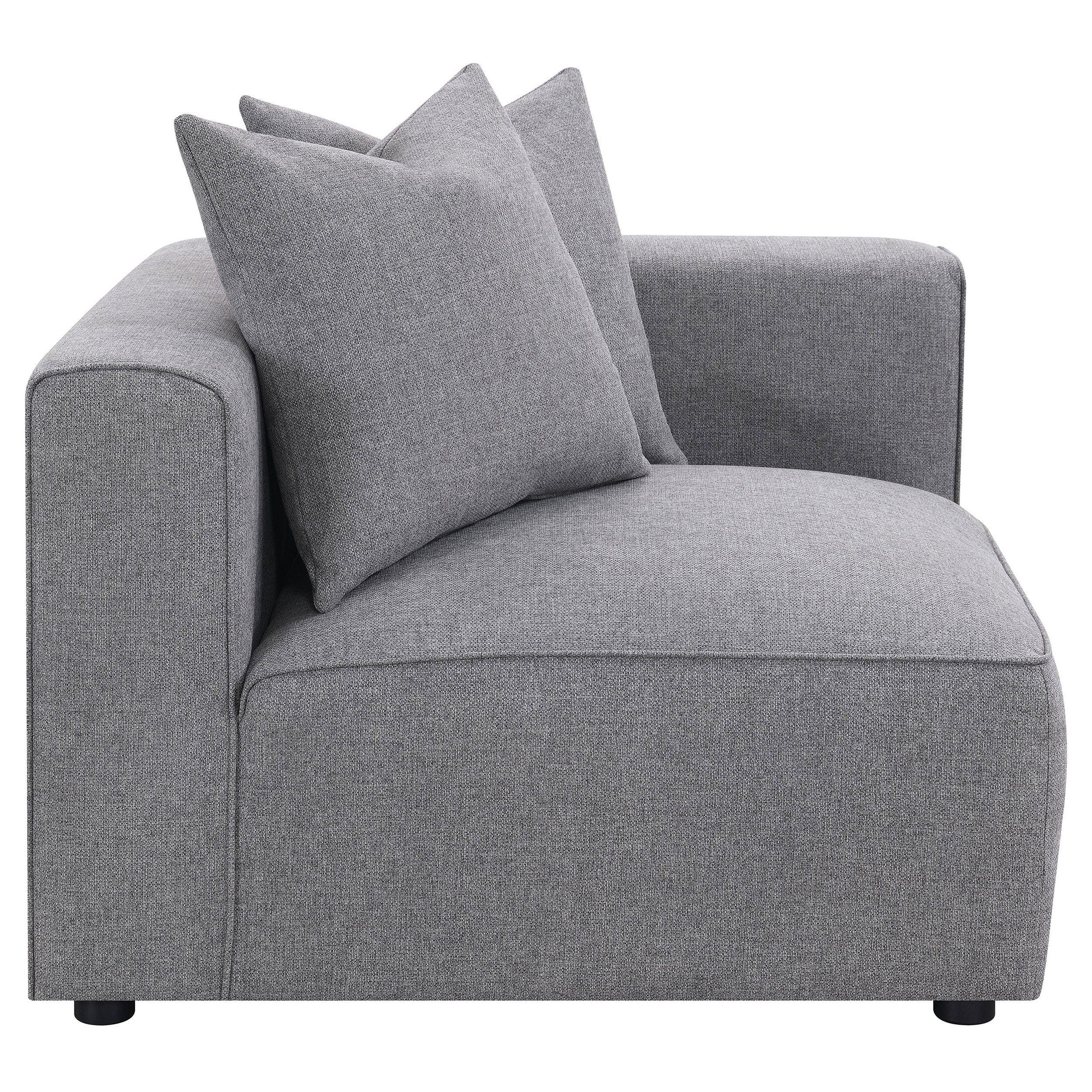 Best Furniture Outlet - Coaster - Jennifer Upholstered Corner Chair Grey - 551595