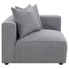Best Furniture Outlet - Coaster - Jennifer Upholstered Corner Chair Grey - 551595