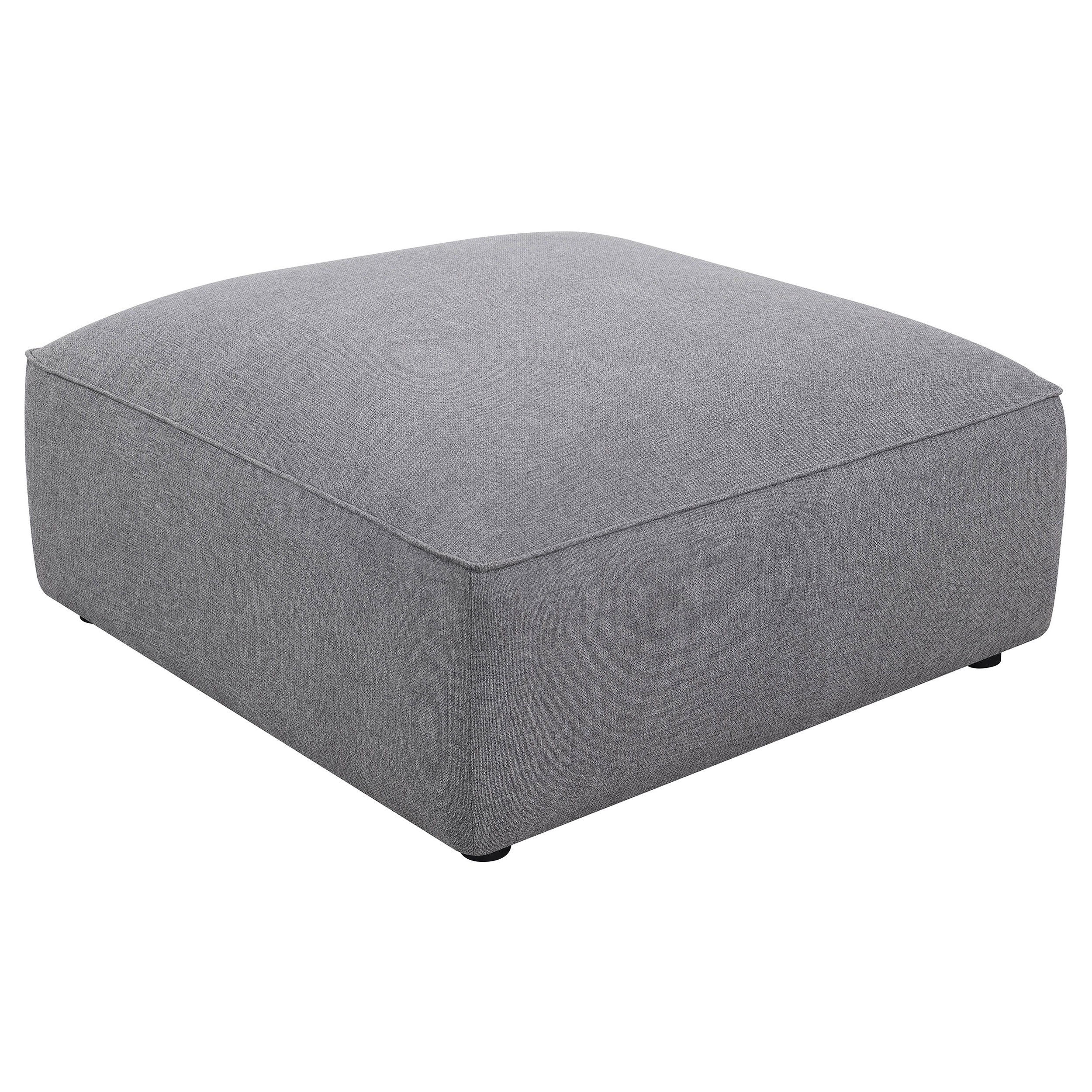 Best Furniture Outlet - Coaster - Jennifer Square Upholstered Ottoman Grey - 551596