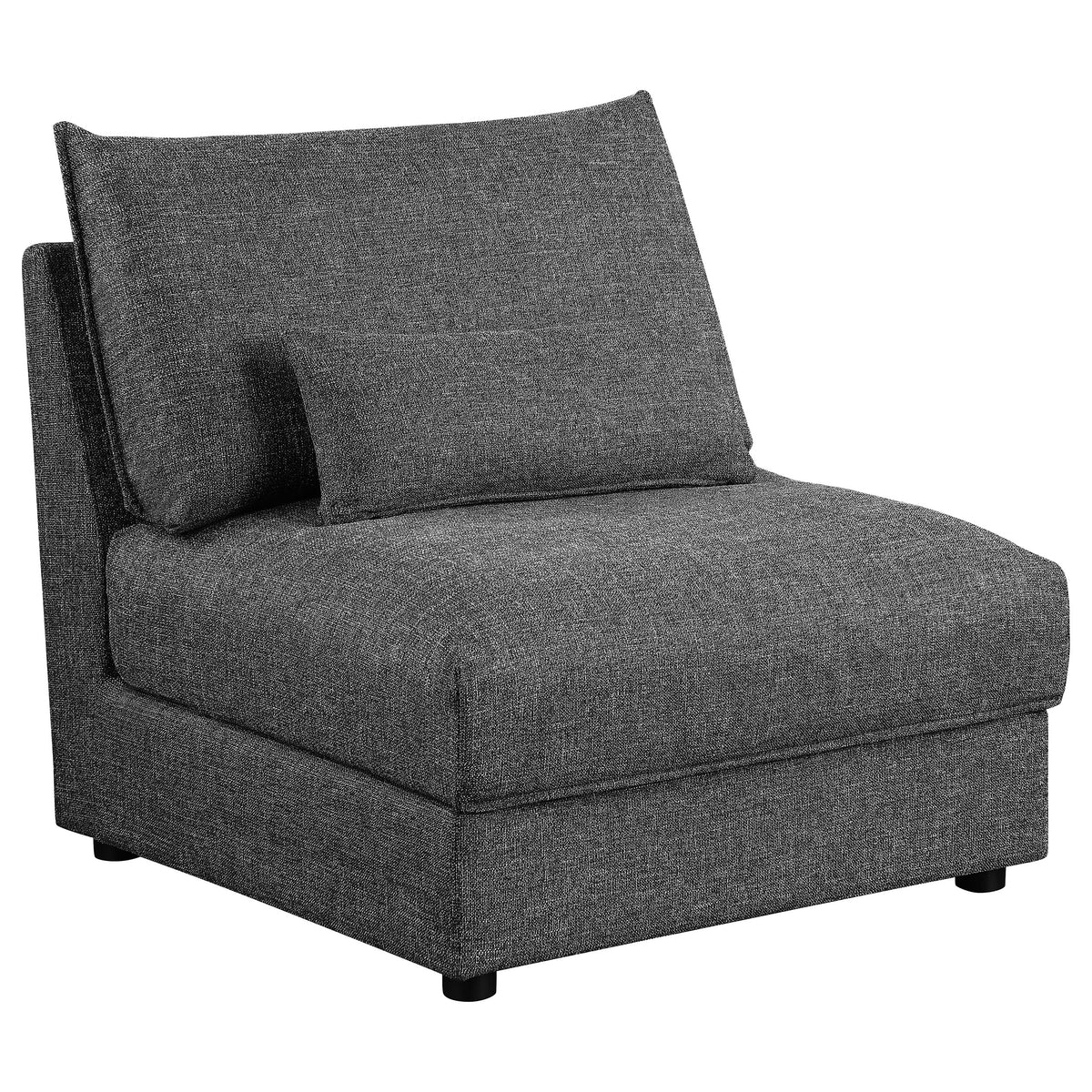 Best Furniture Outlet - Coaster - Sasha Upholstered Armless Chair Barely Black - 551681