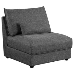 Best Furniture Outlet - Coaster - Sasha Upholstered Armless Chair Barely Black - 551681
