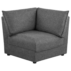 Best Furniture Outlet - Coaster - Sasha Upholstered Corner Chair Barely Black - 551682