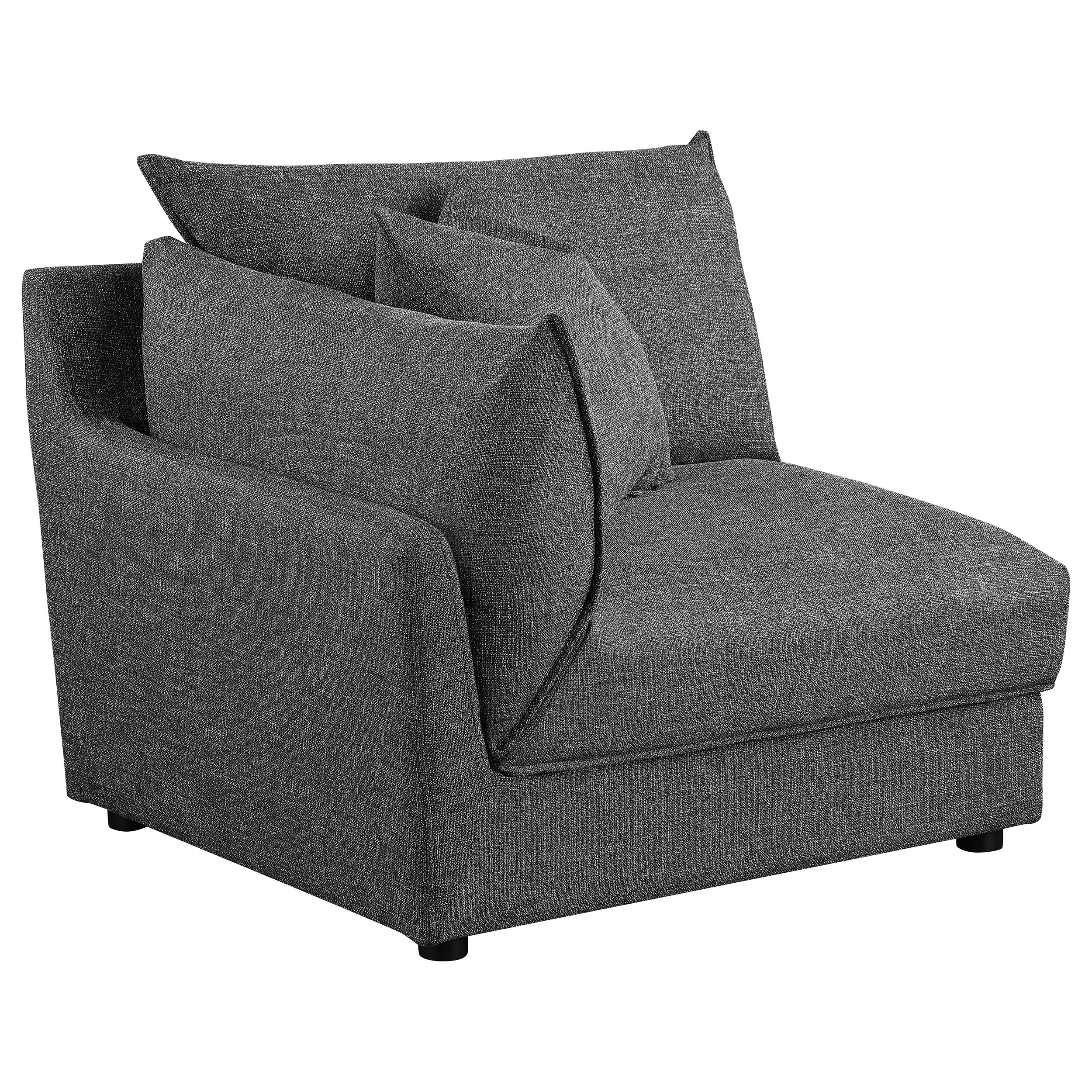 Best Furniture Outlet - Coaster - Sasha Upholstered LAF Chair Barely Black - 551684LAF