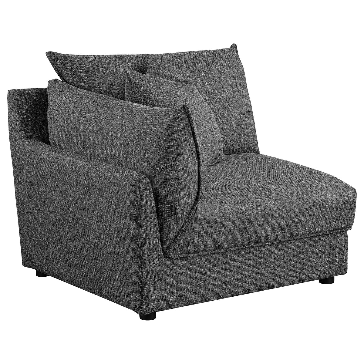 Best Furniture Outlet - Coaster - Sasha Upholstered LAF Chair Barely Black - 551684LAF