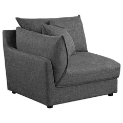 Best Furniture Outlet - Coaster - Sasha Upholstered LAF Chair Barely Black - 551684LAF