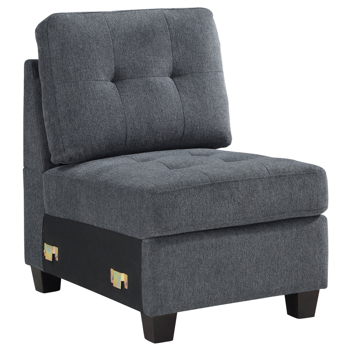 Best Furniture Outlet - Coaster - Georgina Upholstered Armless Chair Steel Grey - 551701