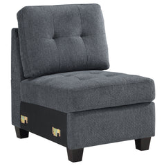 Best Furniture Outlet - Coaster - Georgina Upholstered Armless Chair Steel Grey - 551701