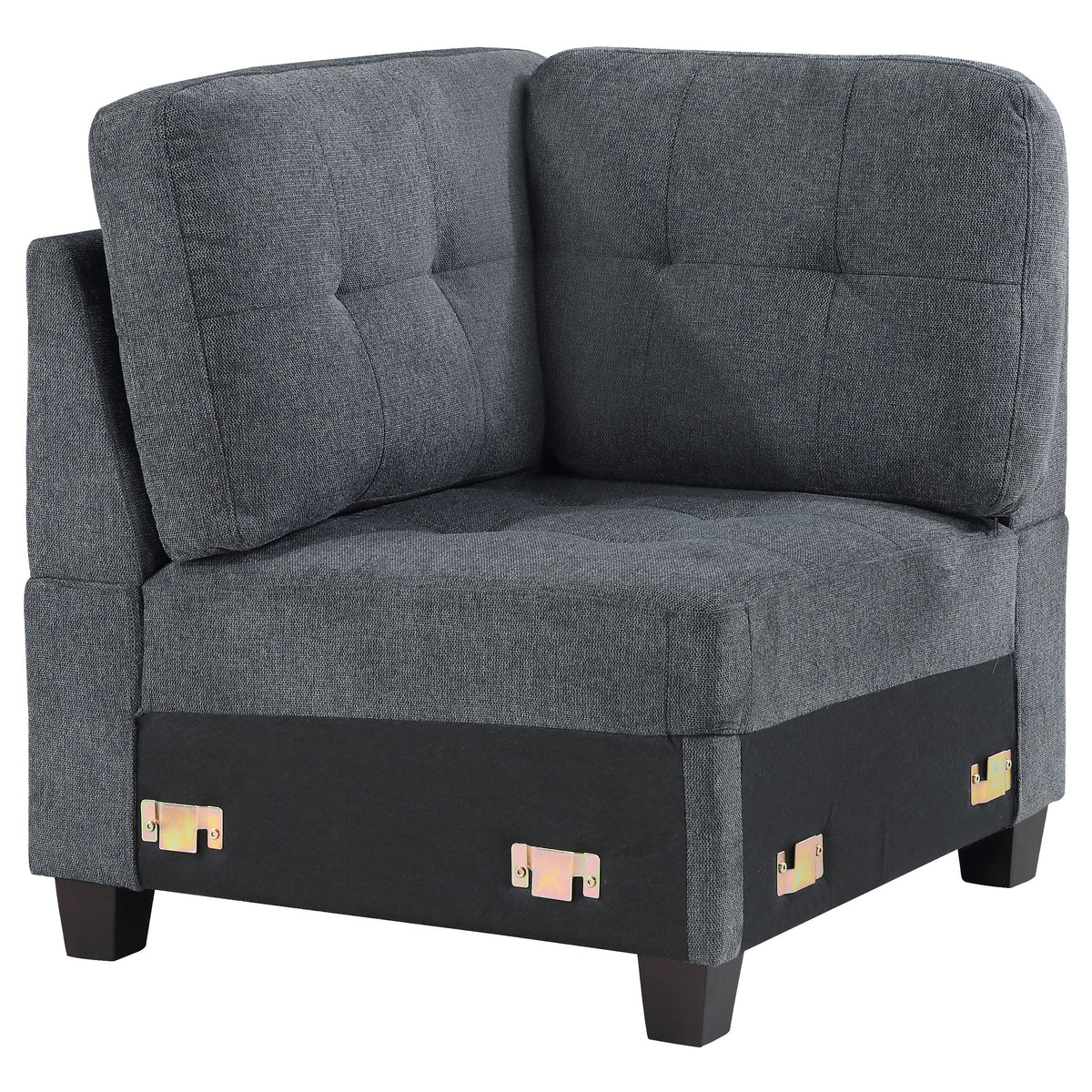 Best Furniture Outlet - Coaster - Georgina Upholstered Corner Chair Steel Grey - 551702