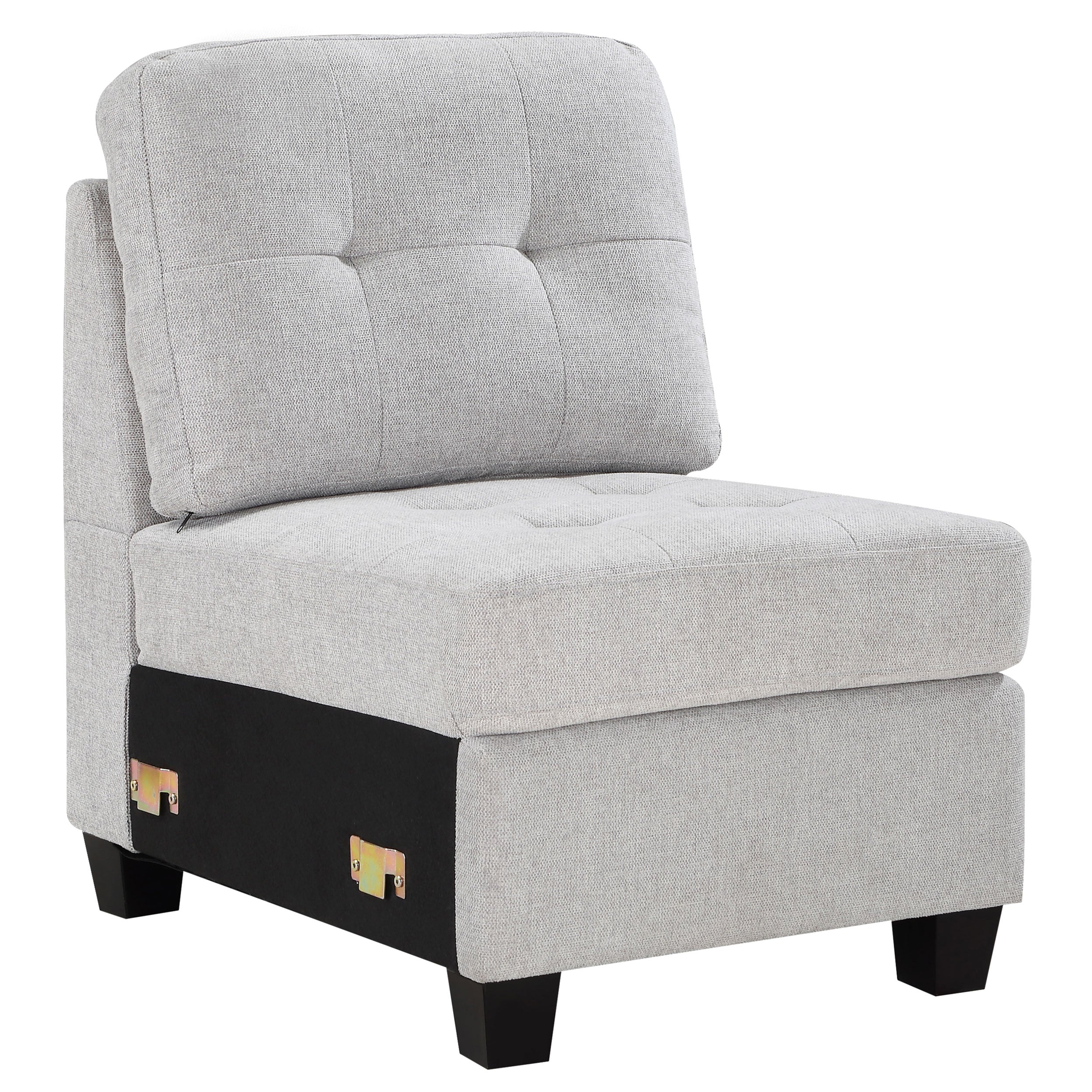 Best Furniture Outlet - Coaster - Georgina Upholstered Armless Chair Steel Beige - 551705