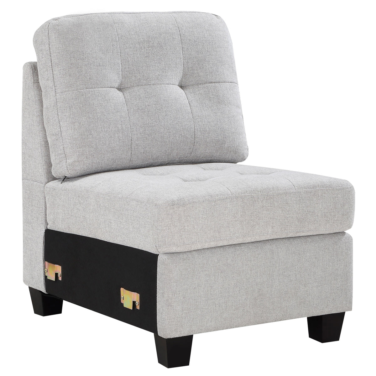 Best Furniture Outlet - Coaster - Georgina Upholstered Armless Chair Steel Beige - 551705