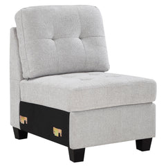 Best Furniture Outlet - Coaster - Georgina Upholstered Armless Chair Steel Beige - 551705