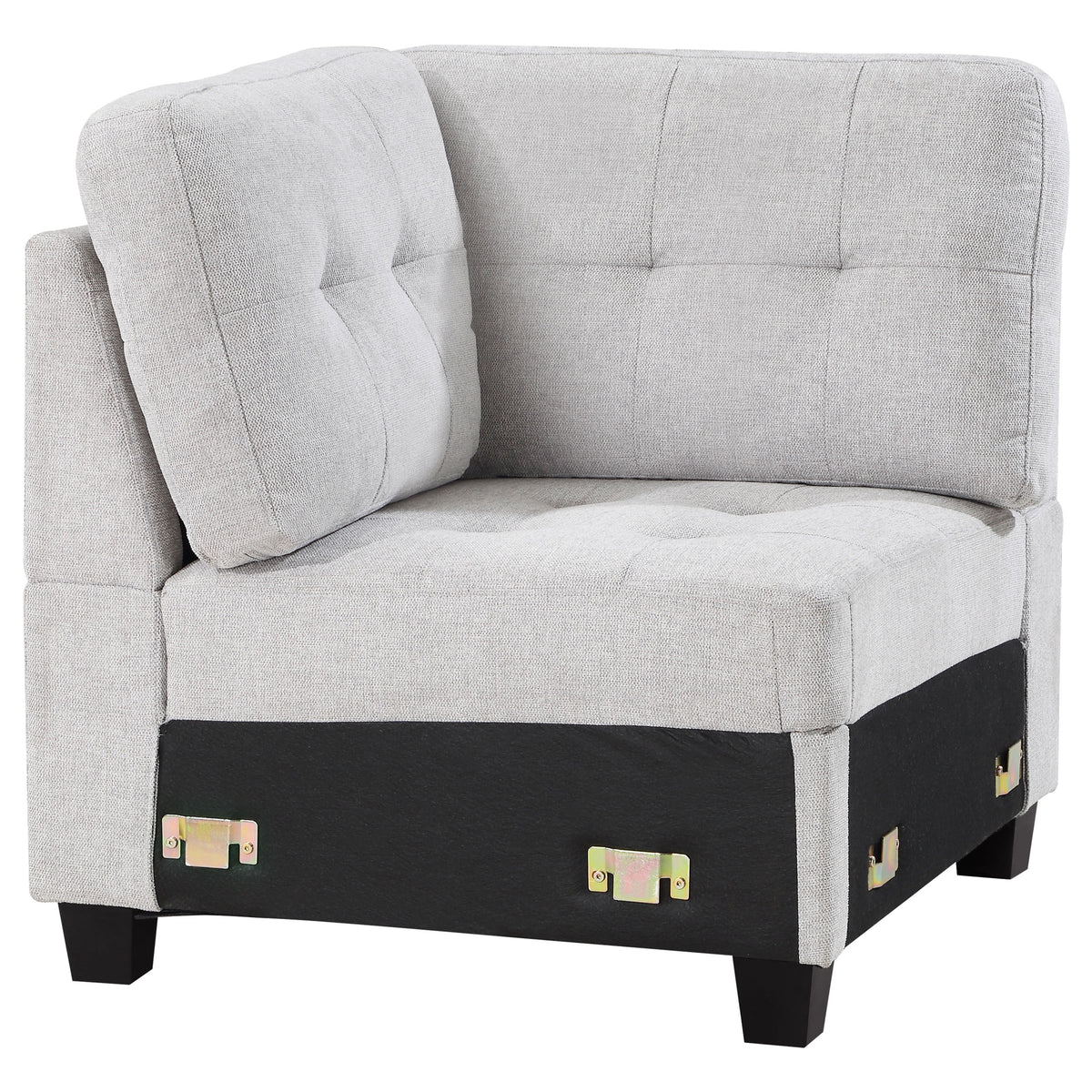 Best Furniture Outlet - Coaster - Georgina Upholstered Corner Chair Steel Beige - 551706