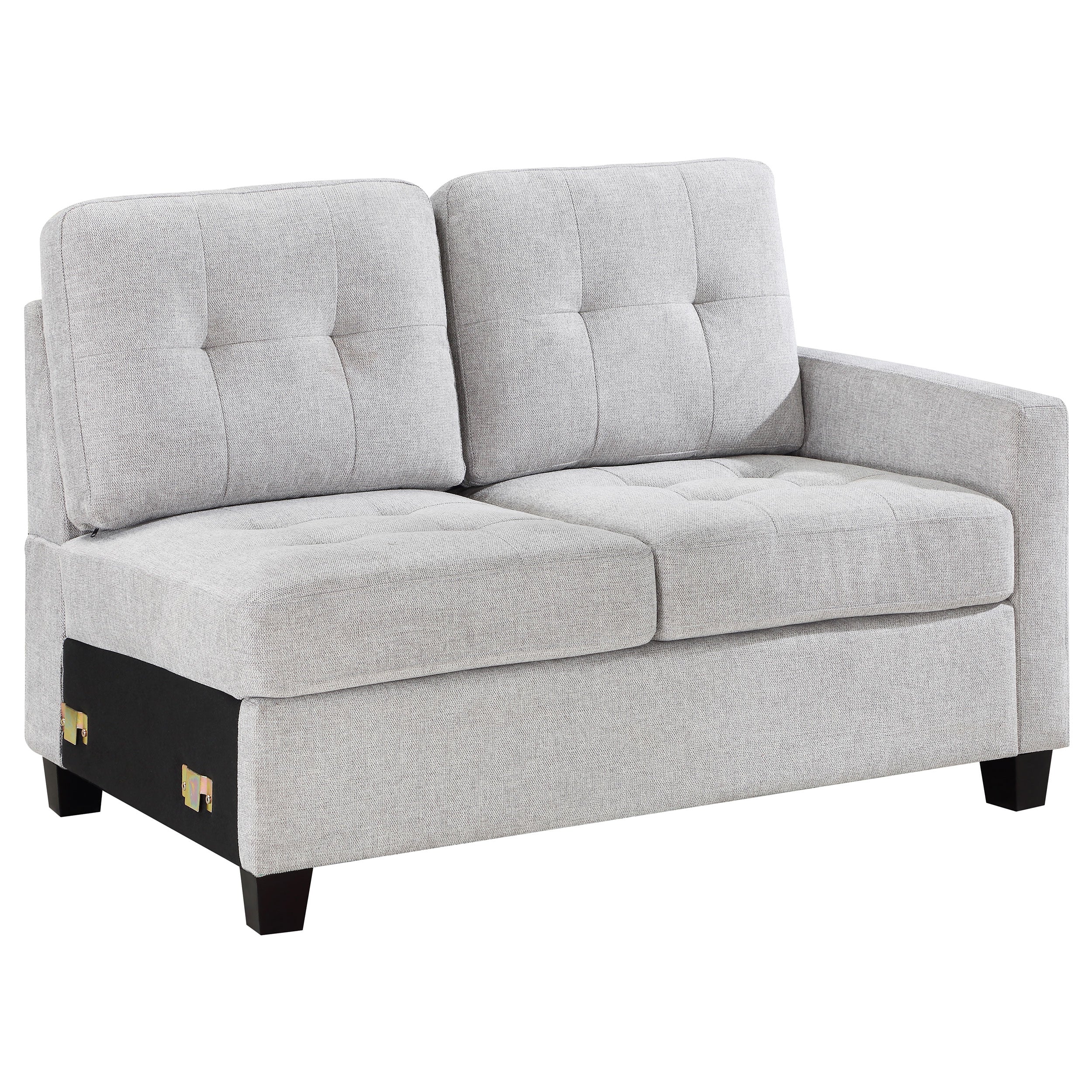 Best Furniture Outlet - Coaster - Georgina Upholstered RAF Chair Steel Beige - 551708RAF
