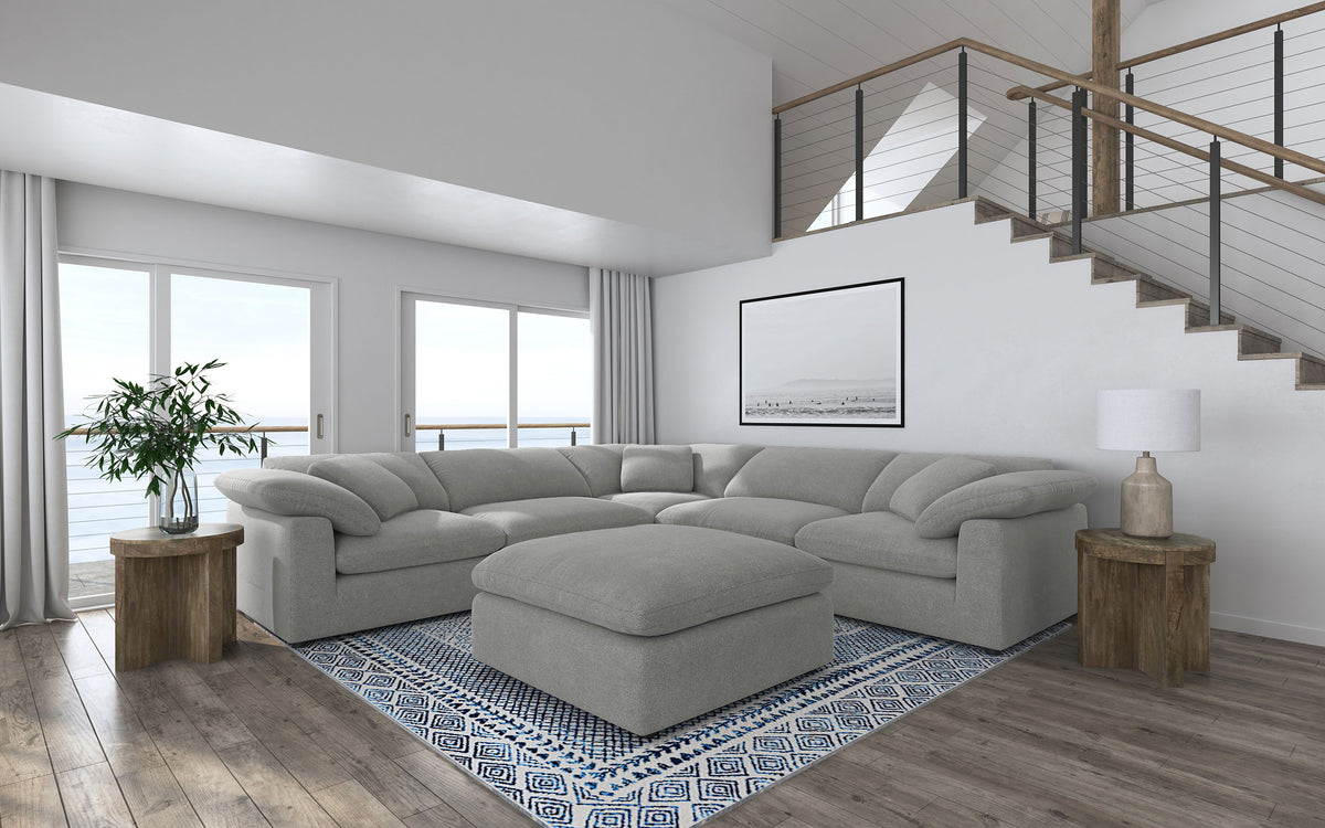 Best Furniture Outlet - Coaster - Raleigh 6-piece Boucle Upholstered Modular Sectional Grey - 551754-SETA