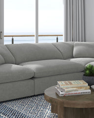 Raleigh Boucle Upholstered Armless Chair Grey