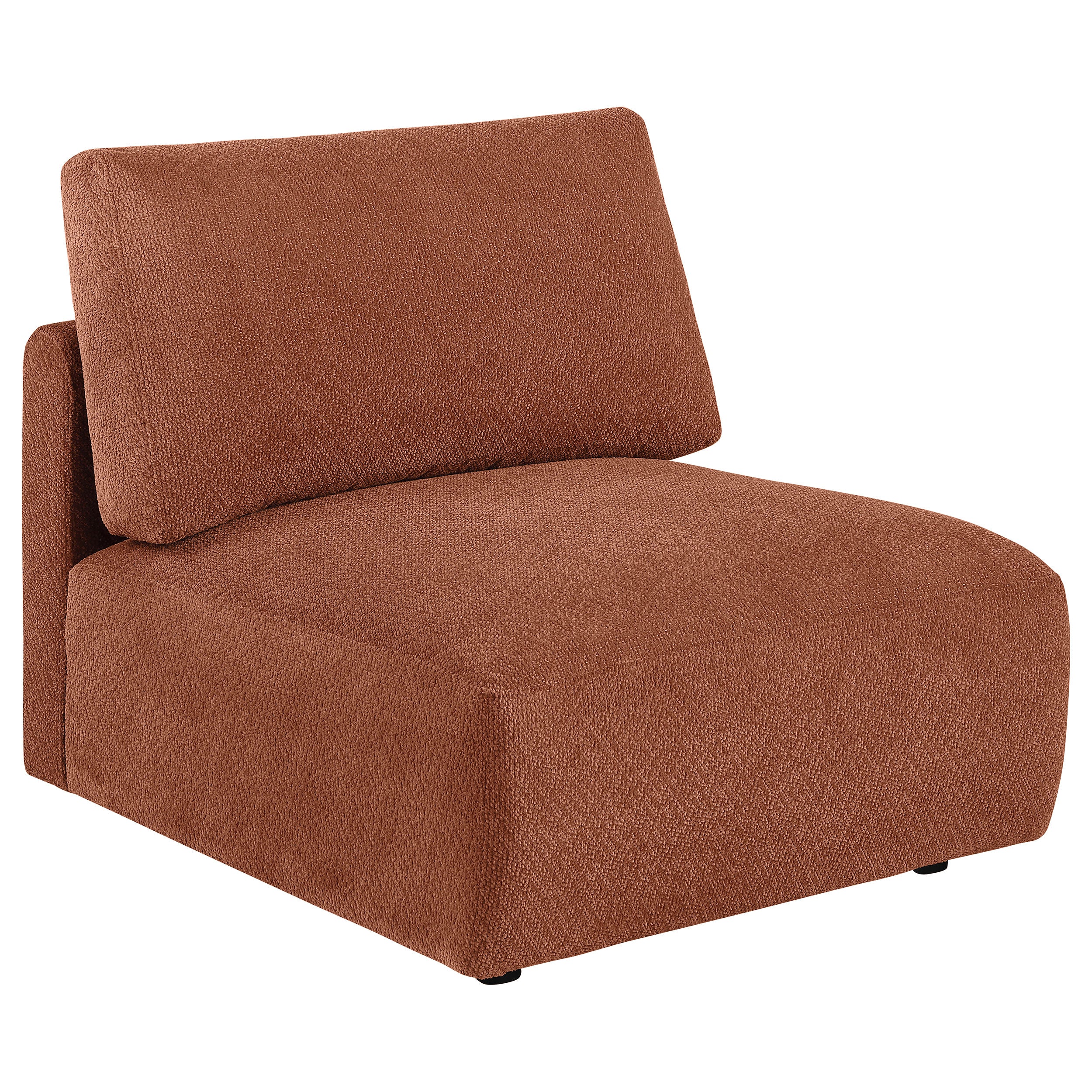 Best Furniture Outlet - Coaster - Elysia Fabric Upholstered Modular Armless Chair Coral - 551891