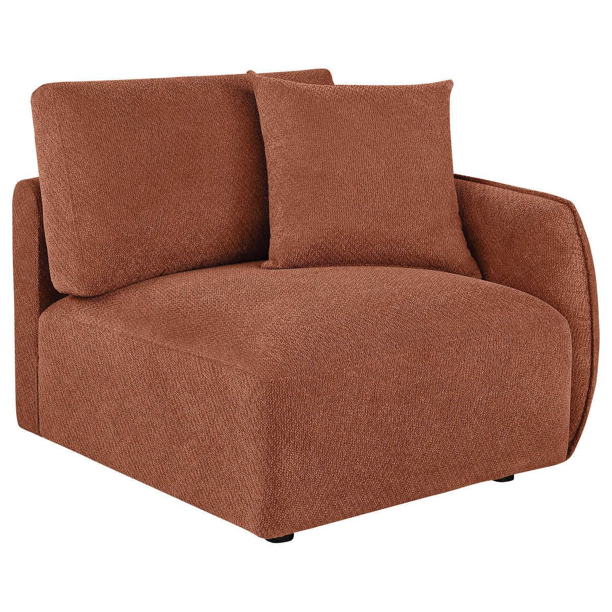 Best Furniture Outlet - Coaster - Elysia Fabric Upholstered Modular RAF Chair Coral - 551894RAF