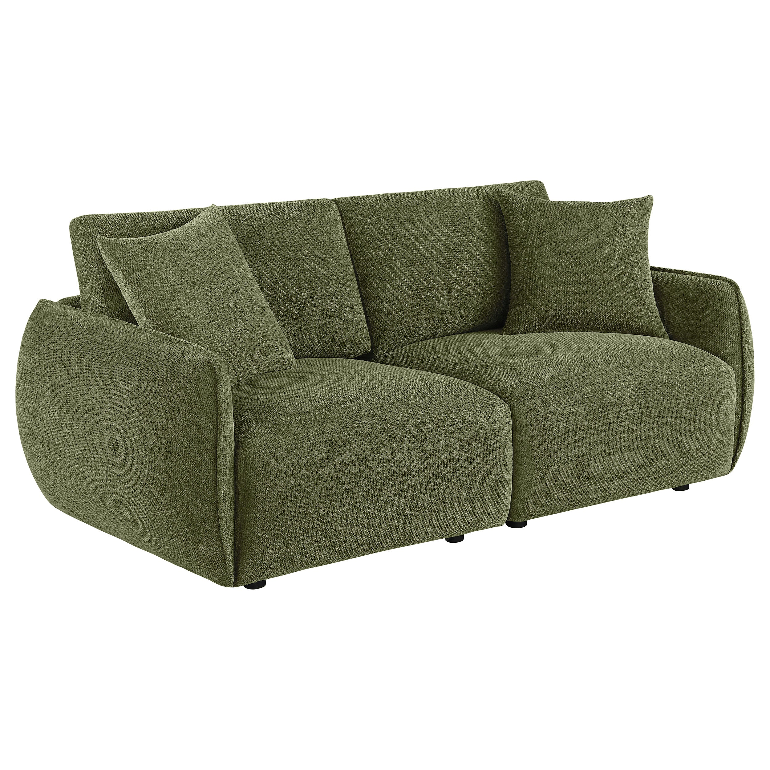 Best Furniture Outlet - Coaster - Elysia Fabric Upholstered Modular Lounge Loveseat Green - 551895-LOVE