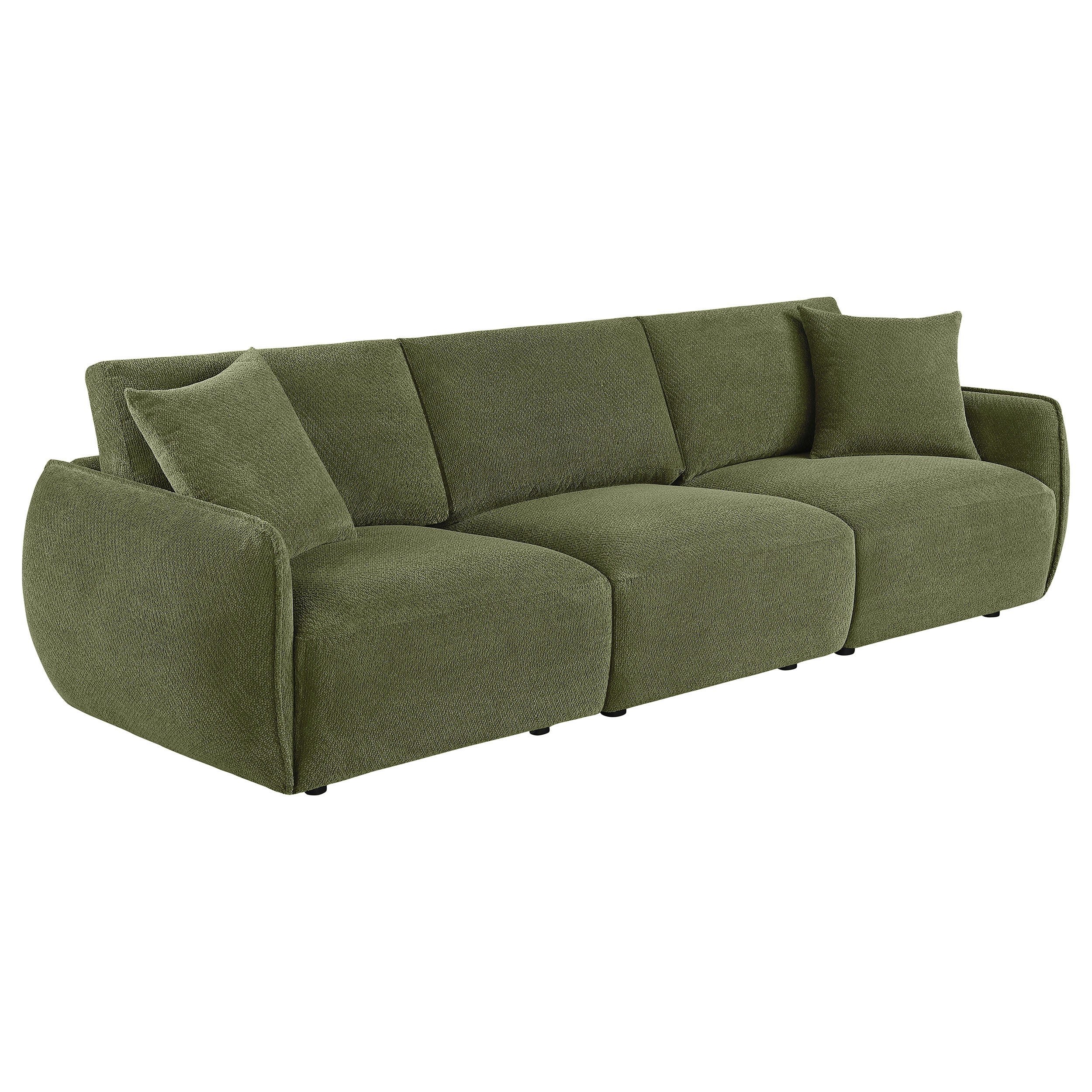 Best Furniture Outlet - Coaster - Elysia Fabric Upholstered Modular Lounge Sofa Green - 551895-SOFA