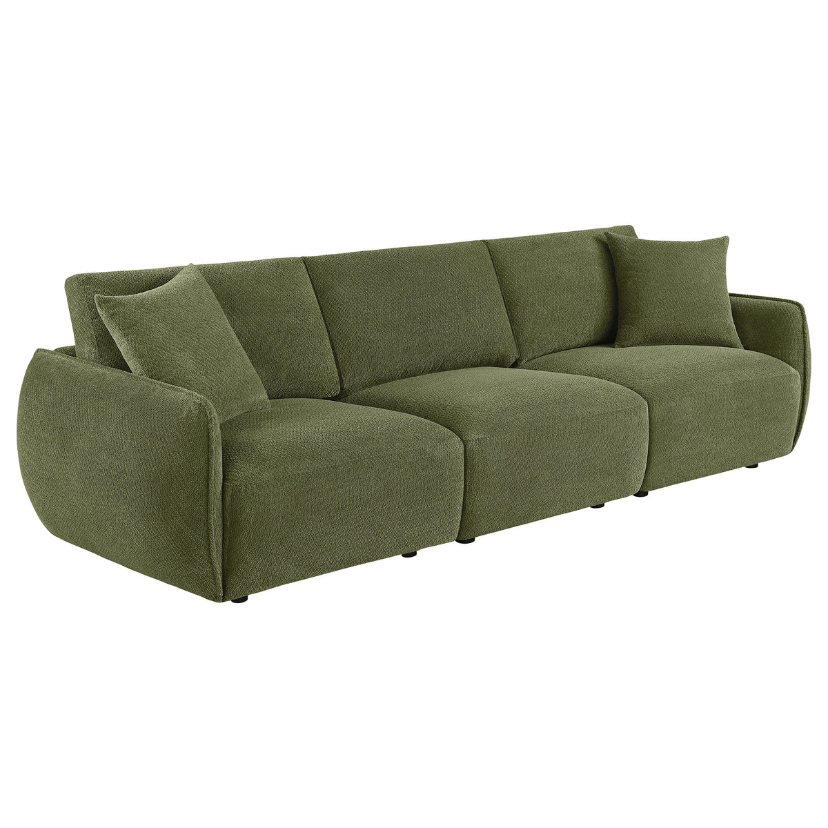 Best Furniture Outlet - Coaster - Elysia Fabric Upholstered Modular Lounge Sofa Green - 551895-SOFA