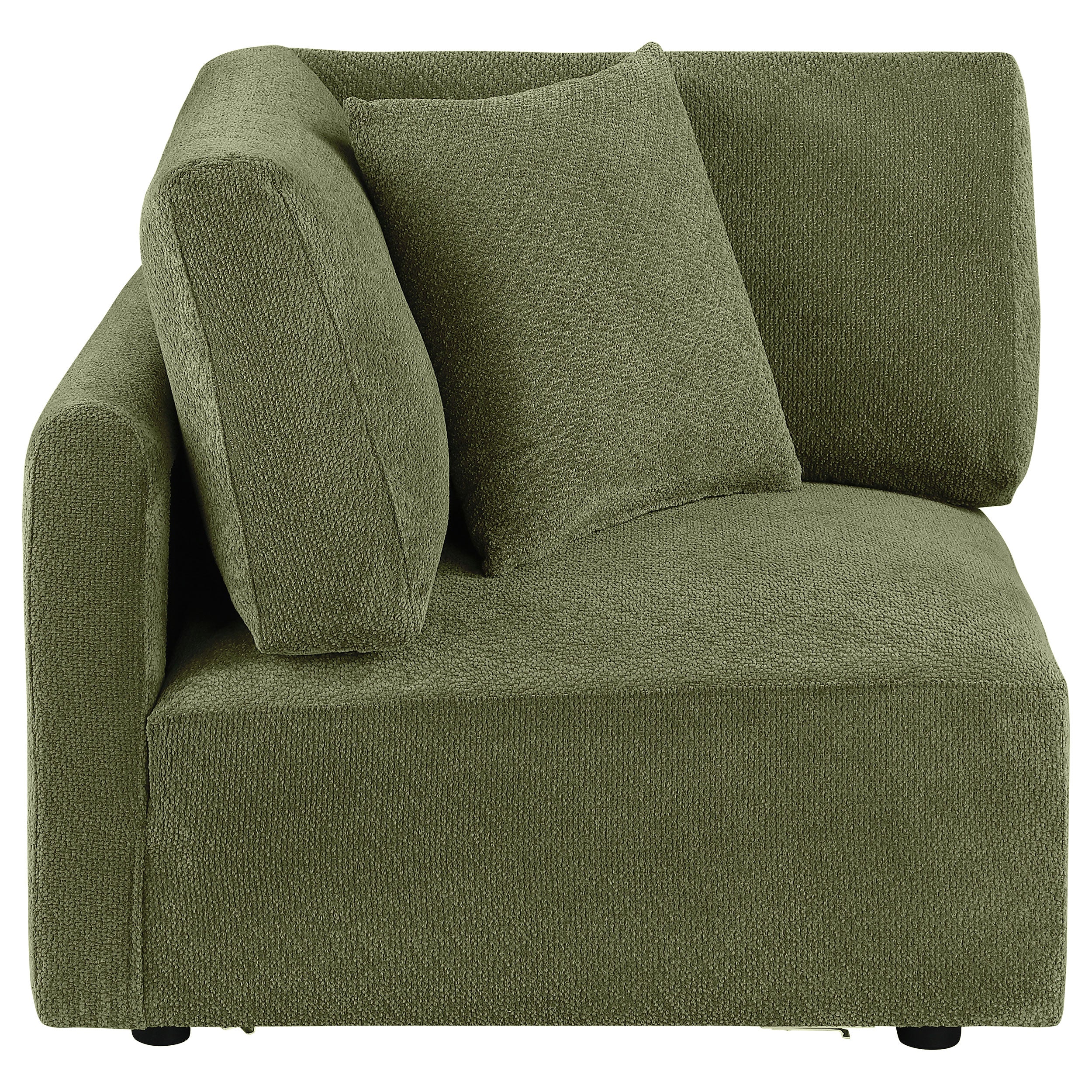 Best Furniture Outlet - Coaster - Elysia Fabric Upholstered Modular Corner Chair Green - 551896