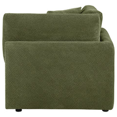 Elysia Fabric Upholstered Modular Corner Chair Green